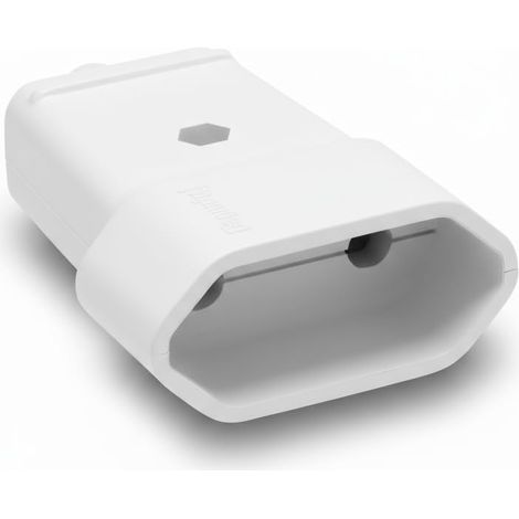 WEBMATEL Clavija Bipolar Hembra 10A 250V IP20 Sin TT Latón Niquelado Blanco (1/3)