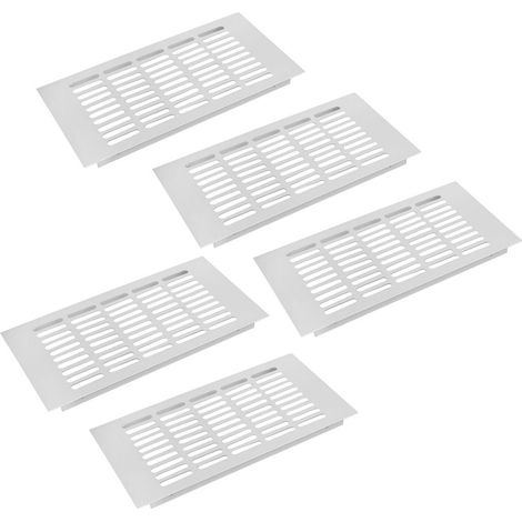 Grille d'aération à persiennes en aluminium, 300mm x 150mm, 5 pièces, couvercle