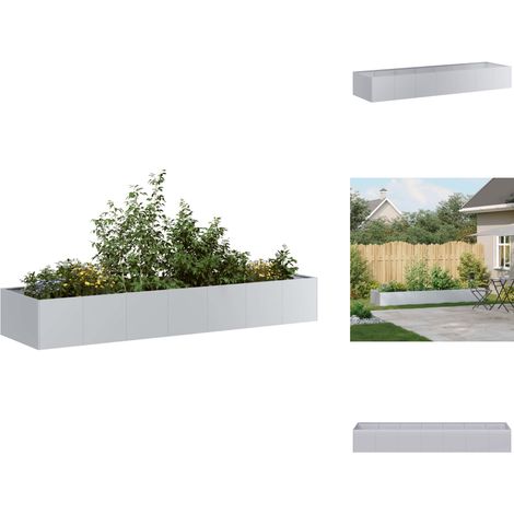 Jardinière 280x80x40 cm acier galvanisé - Jardinière - Jardinières - Pot De Fleurs - Support De Jardinière (1/5)