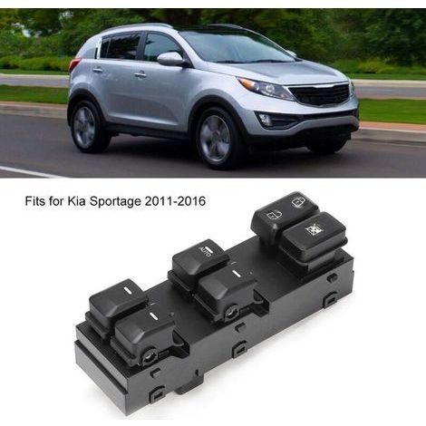 Schalterknopf für elektrisches Fensterheber vorne links, kompatibel mit Kia Sportage (2011–2016), Teilenummer 93570-3W450, gängiges Nachbauteil. (1/4)