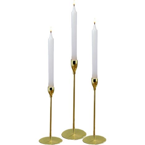 Set de 3 Chandeliers de Table Dorés