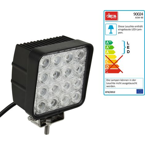 LED Arbeitsscheinwerfer 16x3W 12-24V Offroad Scheinwerfer für KFZ LKW SUV (1/5)