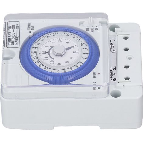 Interrupteur Minuterie Mécanique Ininflammable pour Cuisine 100‑240VAC avec Boîtier PC (1/5)