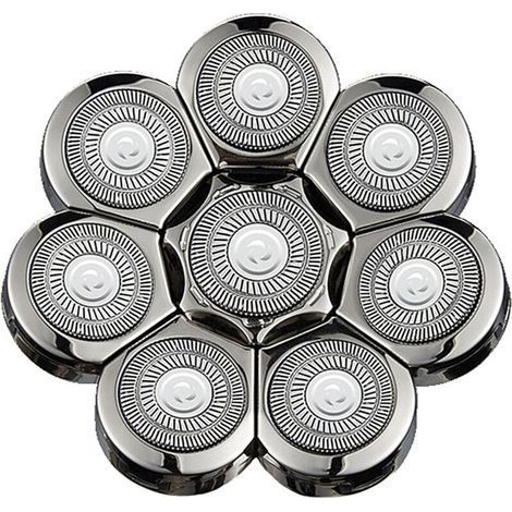 Testina di ricambio per rasoio elettrico da uomo - Testina di rasatura per uomo - Rasoio elettrico per uomini calvi - 8D - Argento (1/5)
