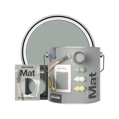 Rust-Oleum Peinture pour murs et plafonds mate lessivable - Gris Urbain (1/3)