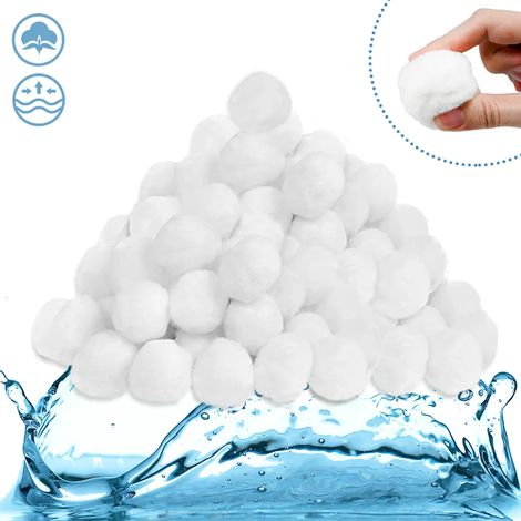 Boules filtrantes LZQ 1400g, matériau filtrant remplaçant 50 kg de sable filtrant pour piscines, pompes de filtration et filtres à sable.
