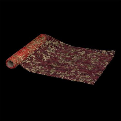Runner da tavolo in rete rossa con finitura in lamina d'oro, XU, 28 x 500 cm - Feeric Christmas, prodotto di qualità superiore, durevole e affidabile, materiali selezionati, conforme agli standard - K
