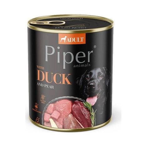 Dolina Noteci Piper con anatra e pera - cibo umido per cani - 12x800g
