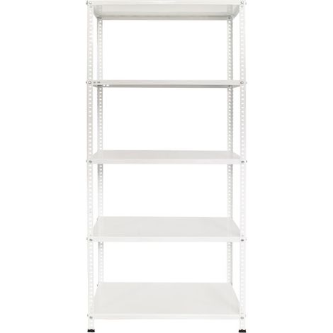 Etagère rayonnage 5 tablettes – Charge 70 kg/tablette – Dimensions 90 x 180 x 30 cm – Pour petits espaces de rangement – Sélection Cazabox (1/8)