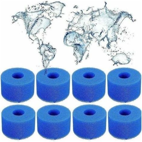 Lot de 8 filtres en mousse de type S1, spa pour Intex S1, réutilisables, pour piscine de type S1, pour piscine, aquarium, spa.,-- (1/5)