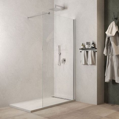Parete doccia walk in gardenia cristallo trasparente 8 millimetri chrome misure 127-129xh200 cm - confezione 1 (1/3)