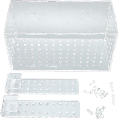 Boîte d'isolation pour élevage de poissons, Installation de crochet Transparent, écloserie d'aquarium en acrylique pour réservoir 20x10x11cm / 7.9x3.9x4.3in (1/5)