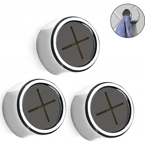 Set of 3 Towel Holders Towel Clips Self-Adhesive Tea Towel Clips No Drilling Tea Towel Holder Self-Adhesive Tea Towel Holder Clip for Bathroom, Kitchen and Home (1/4)