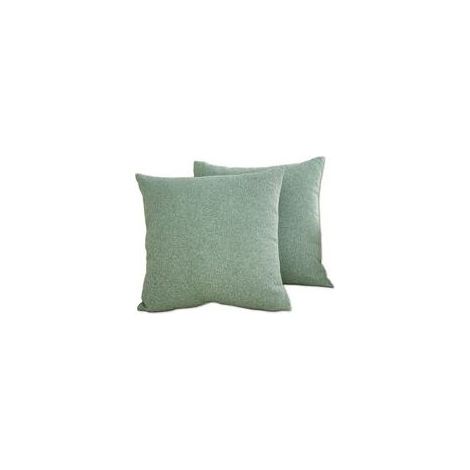 Set mit 2 Kissenbezügen 45 x 45 cm aus Polyester und Baumwoll-Leinen-Mischgewebe, dekorative Kissenbezüge für Auto, Sofa und Zuhause (grün) (1/5)