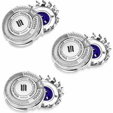 Lot de 3 têtes de rechange DualPrecision HQ8/52, compatibles avec les rasoirs Philips AT750/AT751, AT890, AT891, PT710, PT720, PT730, 7110X et 8831XL. (1/5)