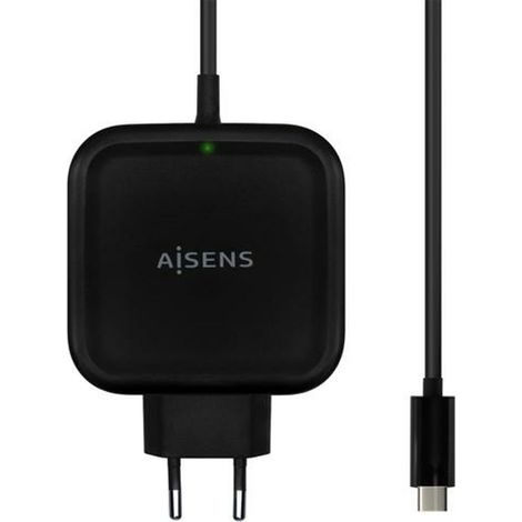 Cargador de Pared Aisens ASCH-1PD65WL-BK/ 1xUSB Tipo-C/ 65W