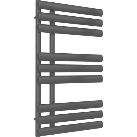 Reina Chisa Designer Heated Towel Rail 820mm H x 500mm W Anthracite (1/3)