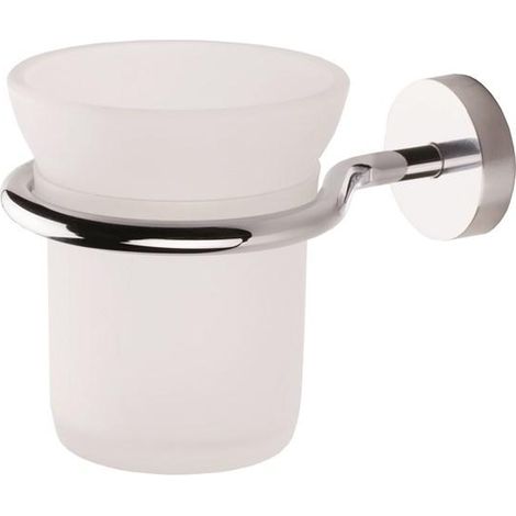 STILHAUS Bicchiere Portaspazzolini Da Muro Easy cromo