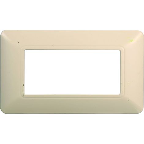 Plaque compatibles Bticino Matix 4 modules plastique couleur sable (1/2)
