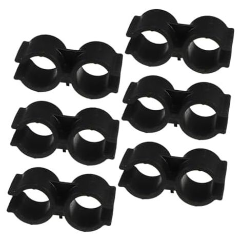 Clips De Tuyaux À Double Tête Support Connexion Polyvalent Pour Colliers Serrage Tuyau Fixation Facile Sans Outil 6.70 X 3.00 2.20 Cm Utilisation En Plomberie Et Bricolage - (1/5)
