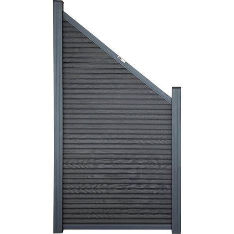 HOME DELUXE WPC Sichtschutzzaun Schrägelement CALLADO PREMIUM Horizontale Paneele - Höhe: 185 cm WPC Schrägelement, Sichtschutz Schrägelement, CALLADO PREMIUM Zubehör, (1/5)