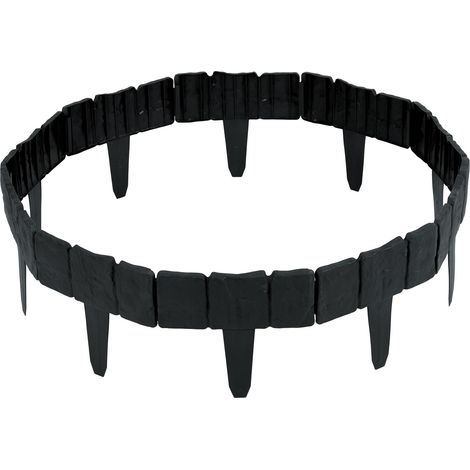 Bordure de pelouse de Jardin - Bordure de Parterre - Résistant au Gel et aux UV - 10 Pièces 2,5 m Anthracite (1/5)