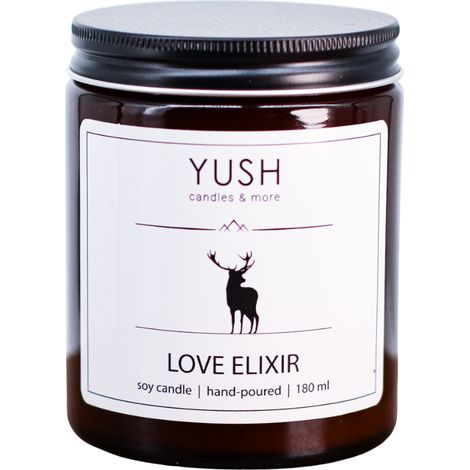 Elisir d'amore - candela profumata alla soia con aroma di bergamotto e mandarino - yush - 180 ml (1/2)