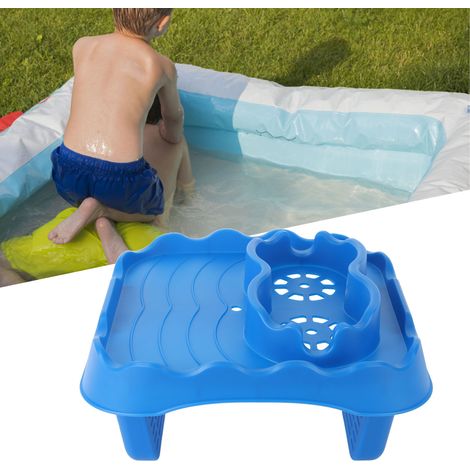 Porte-gobelet gonflable pour piscine, plateau antidérapant réglable pour spa, bleu (1/5)