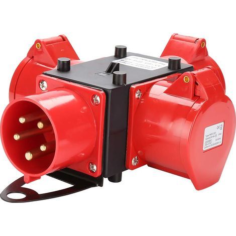 Construction site electrical distribution box - AJ-1605D-2 32A - with protective cover, suitable for construction sites (1/5)