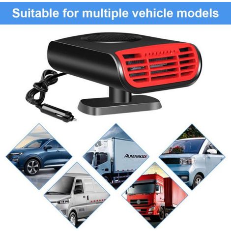Chauffage De Voiture, 2 en 1 Chauffage D'appoint Voiture, 150W Chauffage Voiture Allume Cigare, Chauffage 12V Voiture à 360 ° (1/5)
