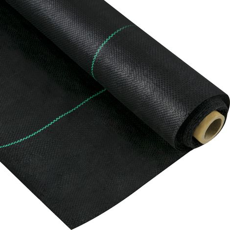 VEVOR Toile de Paillage, 0,9x15,2 m, Toile Anti-Mauvaises Herbes Geotextile Tisse Bache Jardin Haute Permeabilite Densite 5 oz Tissu Paysager Textile Sous-couche pour Couverture Agriculture Potager (1/5)