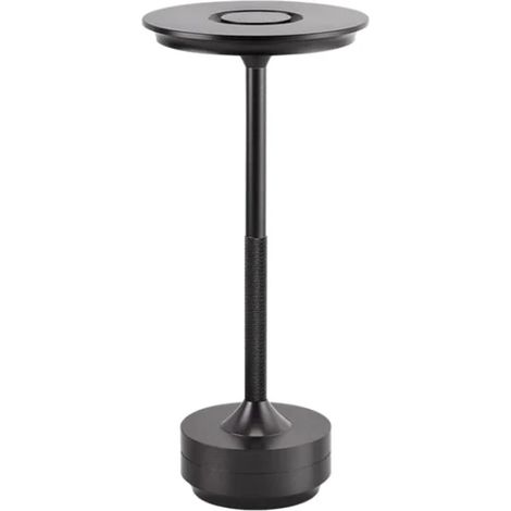 Lampe De Chevet - Lampe D Ambiance Interieure - Rechargeable USB - 2000 Mah - Abat-jour Texturé - Noir - 1 Piece (1/5)