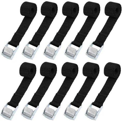 Pair Sangle d'arrimage 10 pièces, sangles de cargaison, attache à boucle à came pour kayak d'arrimage (1/5)
