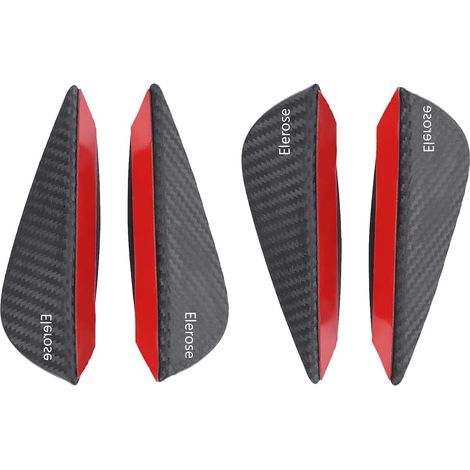 4 Pcs Universel ABS en Fibre de Carbone Voiture Pare-Chocs Avant Palmes Lèvre Spoiler Canards Kit de Garniture (1/5)