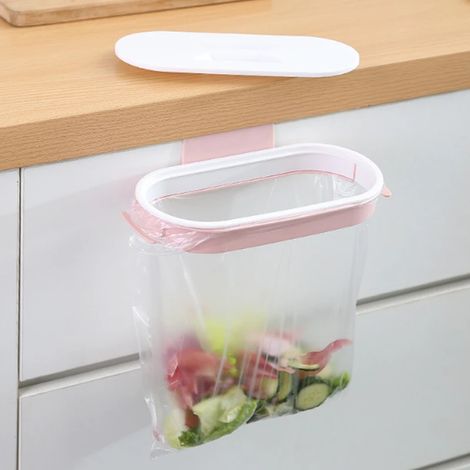 Garbage Bag Holder Kitchen Cabinet Door Hanging Basket Trash Bin Garbage Shelf Tool Storage Rack Kitchen Organizer (1/5)