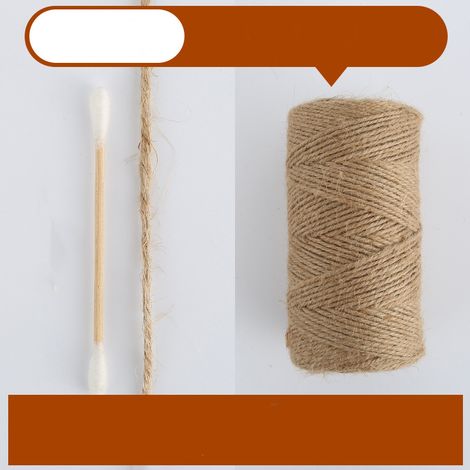 La cordeline Ficelle Jute Naturel Ø3.0mm ±200m pour Le Jardinage, Bricolage, activités manuelles (corde de chanvre couleur naturelle3mm 200m (4 cadeaux gratuits)) (1/5)