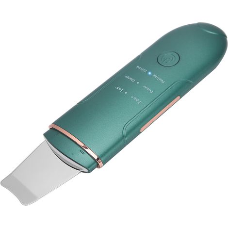 Appareil de nettoyage de la peau par ultrasons EMS, élimination des points noirs et des boutons, lifting ionique, nettoyant pour pores, vert (1/5)
