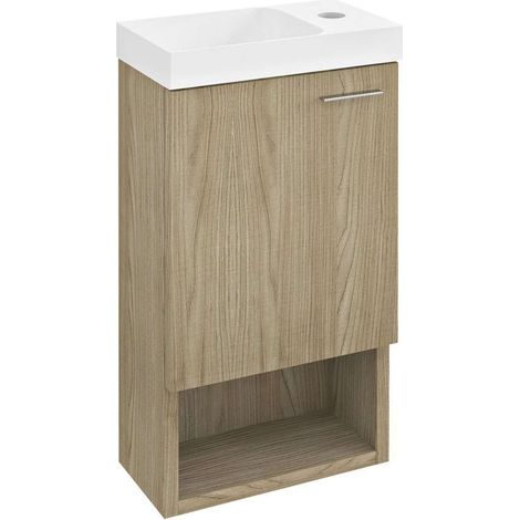 Sapho Latus - Mobiletto per lavabo XI 30x53x17 cm, 1 anta, olmo Bardini LT711-1313 (1/5)