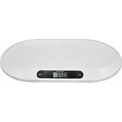 Pèse-bébé - Jusqu'à 20 kg - Balance numérique électronique pour petits enfants/chiots/chats - Avec écran LCD et fonction tare (1/5)