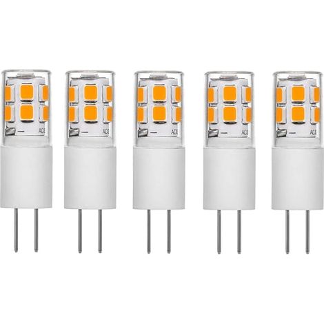 5 Stück LED-Streifenlampen ohne Stroboskop-Effekt, kleine Maiskolbenlampen, 2 W, warmweiß (3000 K) (1/5)
