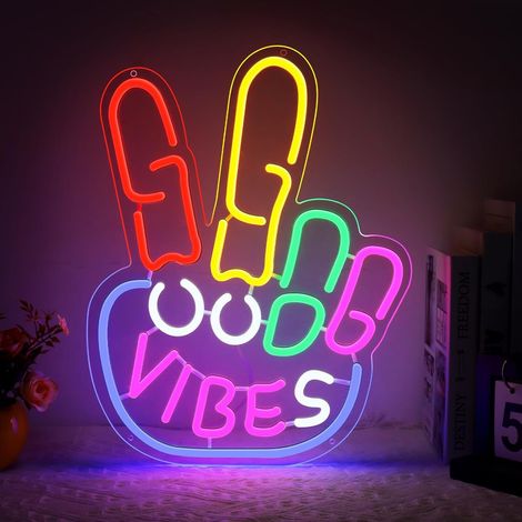 LED-Buchstaben und Leuchtreklamen zur Wanddekoration, geeignet für Schlafzimmer, Musikstudios, Hobbyräume und Spieleabende (1/5)