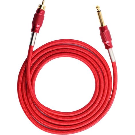 Câble pour machine à tatouer tressé souple avec connecteur en cuivre pur, câble de connexion flexible pour bloc d'alimentation 180 cm (1/5)