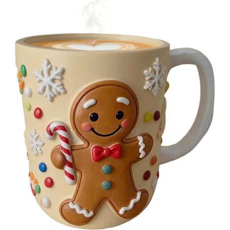 Tasses À Café De Noël Vaisselle À Boire En Résine Pour Fêtes Tasses de Fêtes Décor de Noël Tasses à Café Pour Boissons Chaudes Froides Thé Lait Jus Latte Fête Déco Maison Bureau (1/5)