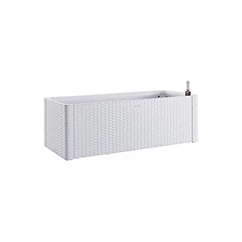 1PZ FIORIERA NATURAL DELUX BIANCA RETTANGOLARE - cm.100x43x33h. -lt.90 (1/3)
