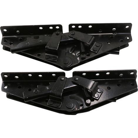 2 Pièces Metal En Acier Noir Canape, Ressort Réglable Charnière, pour Connecter Accoudoir et Siège, Dossier et Siège, Coussin et Dossier,268.5CM (1/3)