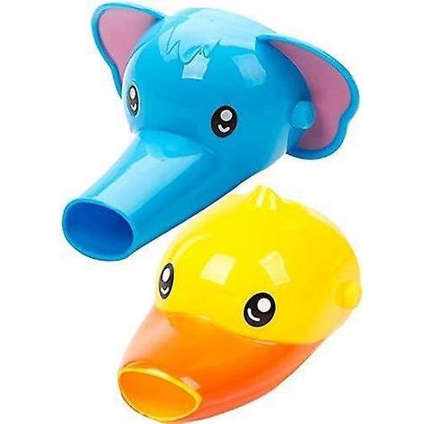 lot De 2 Robinets Rallonge Pour Bb Et Enfant - Robinet, Lavabo Kit De Robinets Rallonge Pour Animaux (elphant + Canard) (1/5)