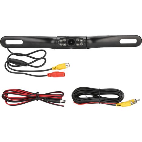 Caméra de stationnement arrière HD 8led en alliage de Zinc, Vision nocturne IP67, support de cadre de plaque d'immatriculation (1/5)