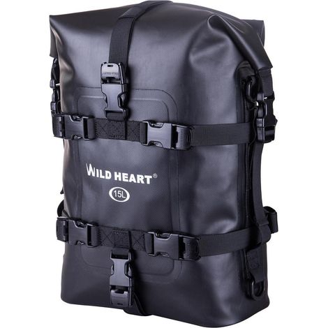 Motorrad-Trockentasche 15L wasserdicht für Sturzbügel, Rücksitz, Heckfender, Werkzeugtasche Schwarz (1/5)