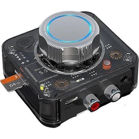 Récepteur audio Bluetooth 5.0, adaptateur Bluetooth pour musique stéréo 3D avec emplacement pour carte TF, enceinte domestique, amplificateur et casque. (1/5)