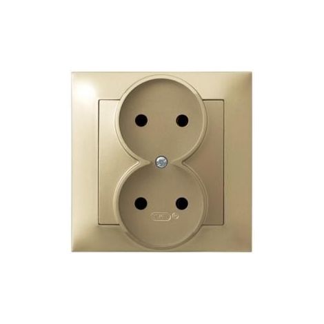 presa doppia Ospel gp-2y/28 incasso 16A 250V
